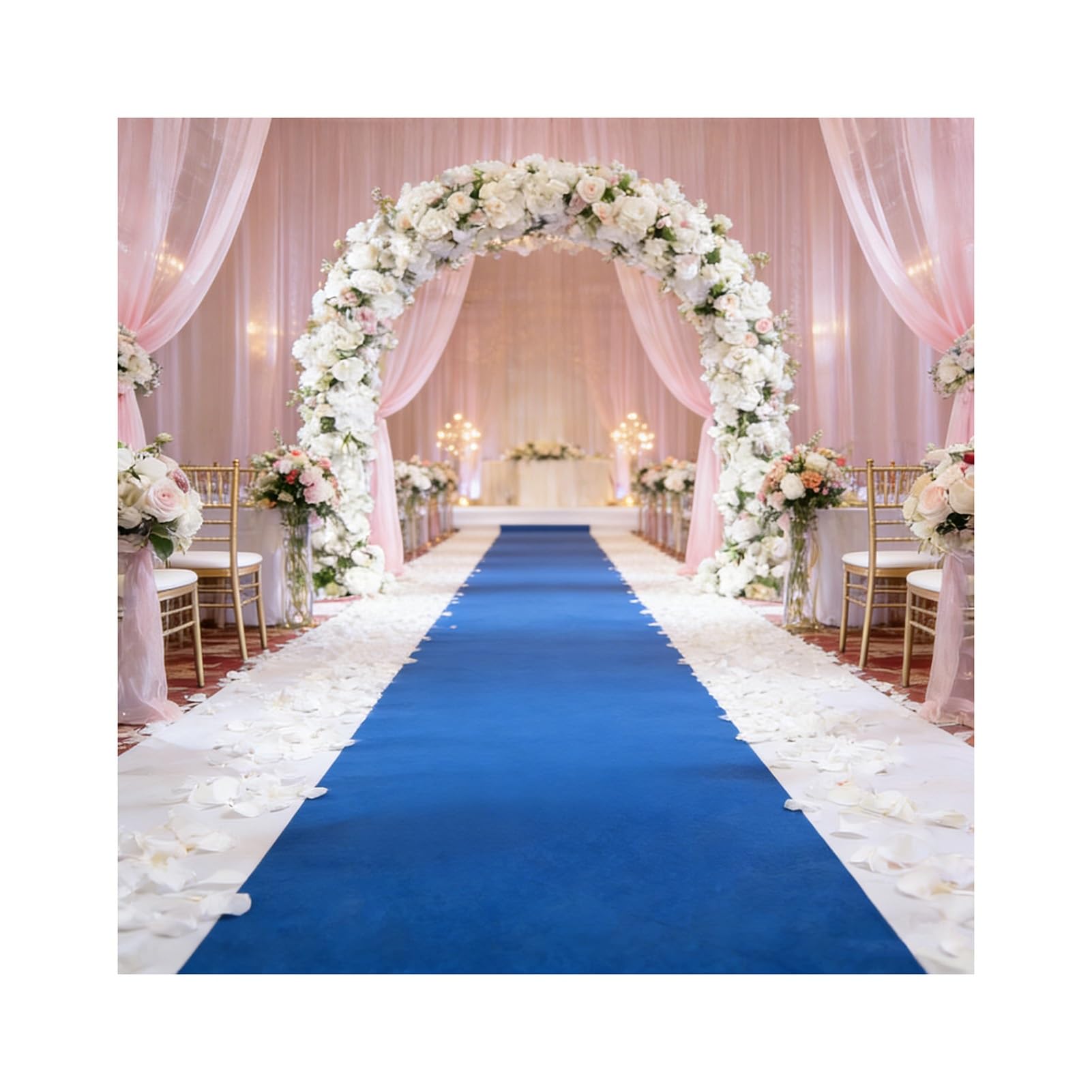 Tappeti Per Corridoi Resistenti Per Eventi, Presentazioni, Cerimonie Nuziali, Feste A Tema, Decorazioni Per Balli(Royal blue,3.3x65.6ft)