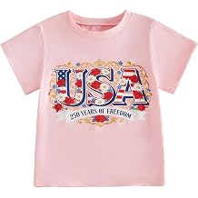 Kids Toddler Little Girls 250 Years Anniversary USA Shirt 250th Birthday 4th of July T-Shirt Patriotic Top