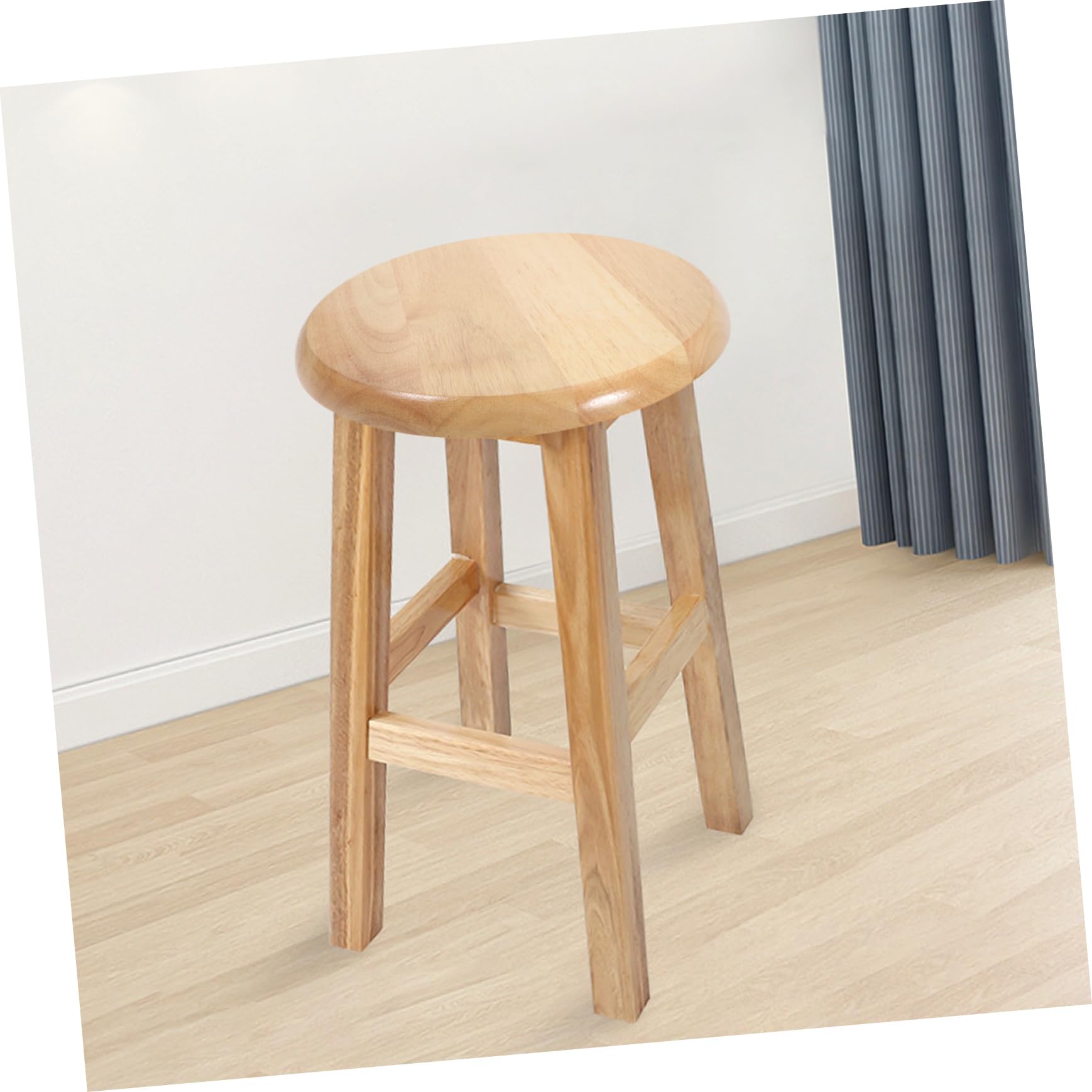 BESTYASH Tabouret Bar Bois Assise Ronde en Bois Massif, Facile à Nettoyer et Robuste, pour Bureaux et Fêtes