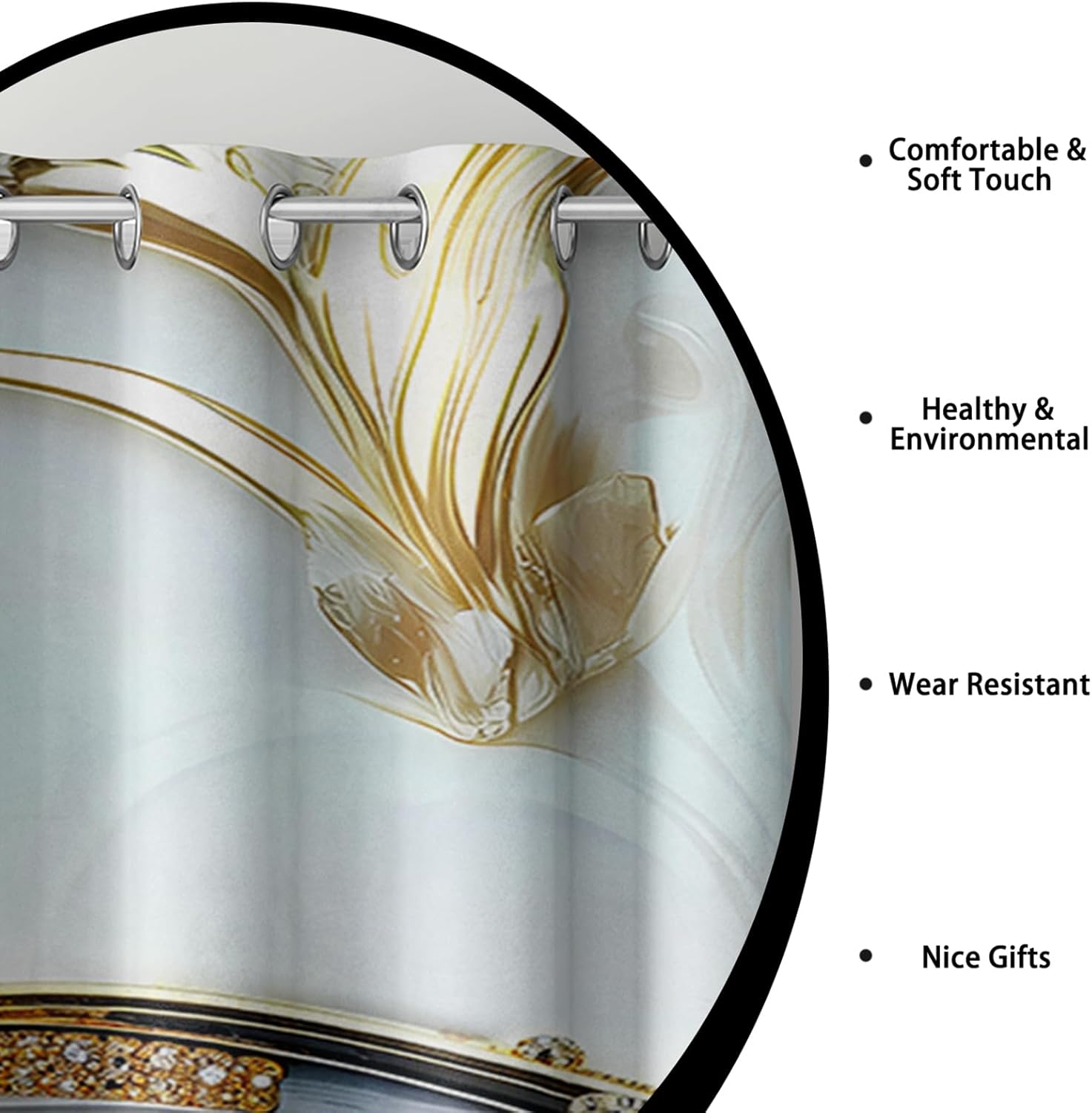 AILONEN Jewel Butterfly Window Drapes,Black and White Butterfly Window Curtain for Girls Women,Chic Vintage Window Treatment Drapes for Room Decor, 42" W x84 H,2 Panels Set