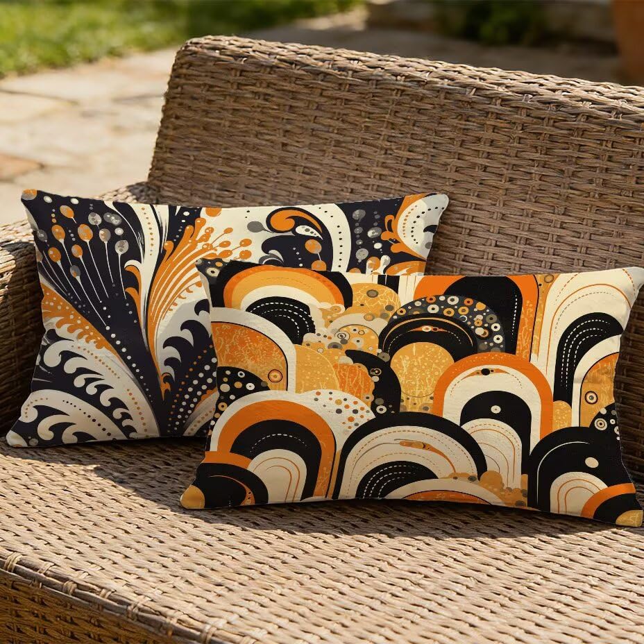 Housses de coussin de jardin 80x100 résistant aux UV et imperméable orange