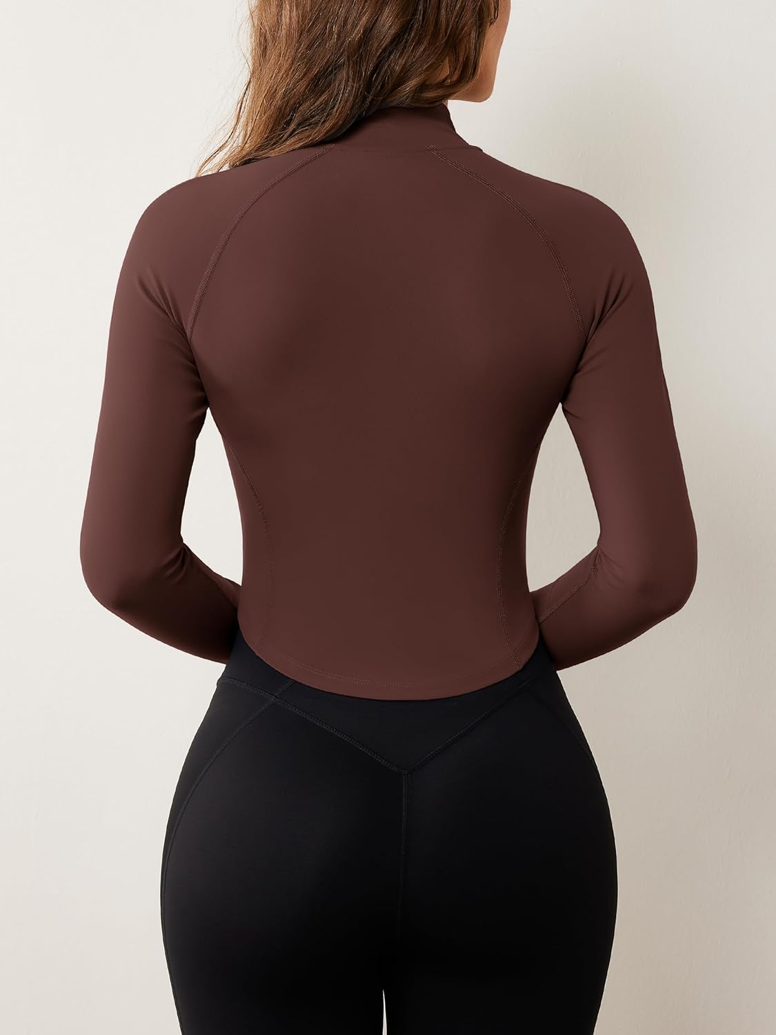 AVGO Women's Workout Jacket Lightweight Zip Up Cropped Yoga Jackets Slim Fit Athletic Tops with Thumb Holes - Image 3