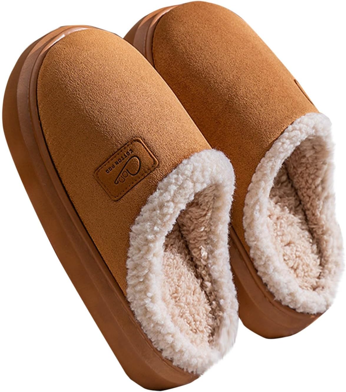 Women Men Indoors Slipper Sherpa Lined Keep Warm Slide Chunky Closed Toe Slippers 2026 Winter Fall Lounging Slides