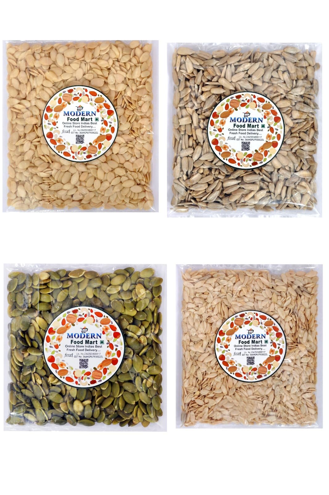 Premium Pumpkin, Sunflower, Watermelon & Muskmelon Seeds Each 100g Combo total 400g (pack of 1)-image-12