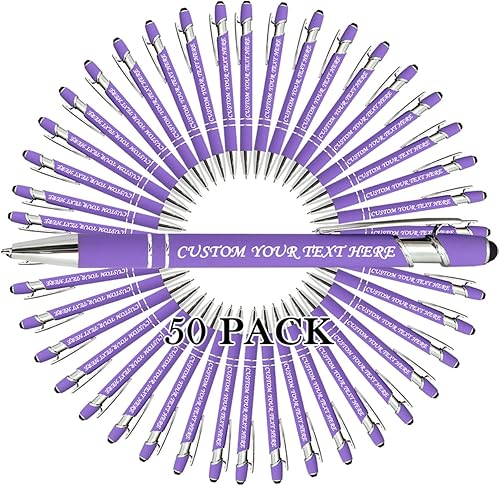 Vista 76 de 10 Pcs Personalized Pens Bulk Custom Ballpoint Pen, Engraved Pen with Name Logo Text Stylus Pens for Touch Screens Bulk-for Businesses, Office