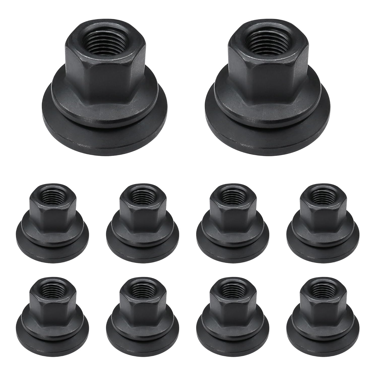 Wheel Lug Nut Compatible with 2012-2022 Dodge Ram 3500 4000 4500 5500 Models M14-1.5 Flange - 22mm Hex 28.5mm Length Medium Pack of 10pcs Replace # 611-936 6509424AA