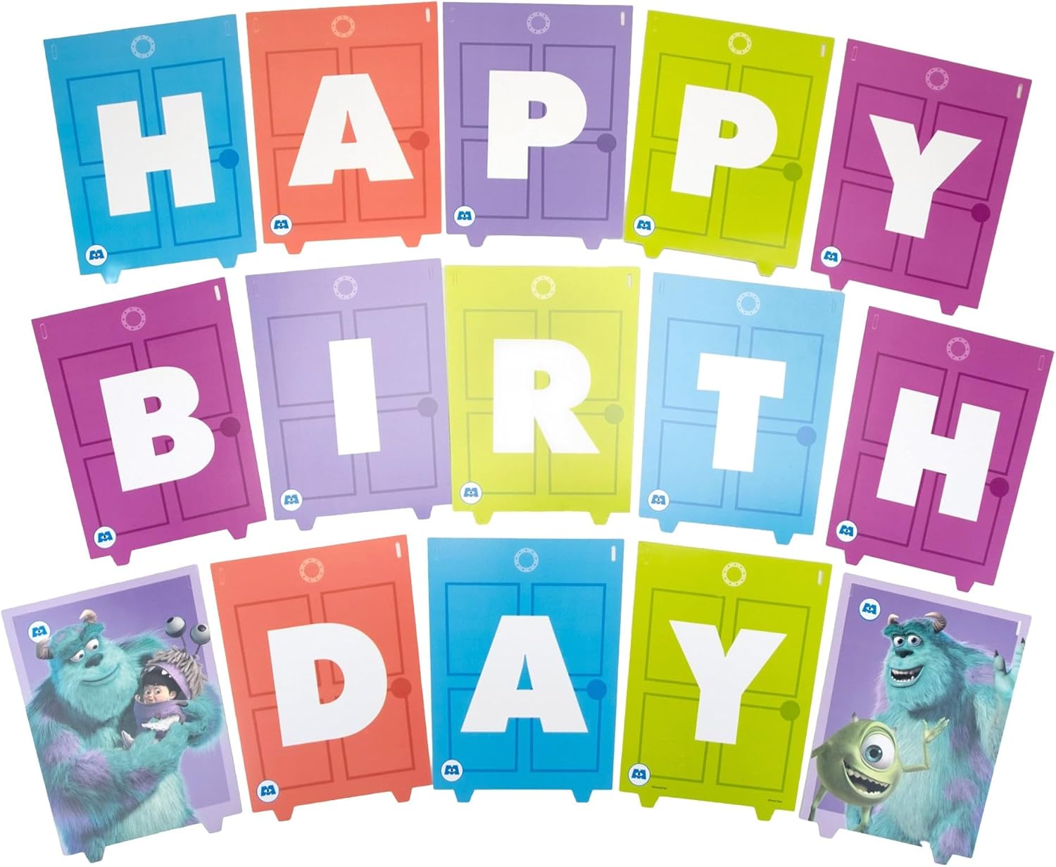 Monsters Inc. Jointed Flag Banner - 6ft - Official Disney Party Supplies