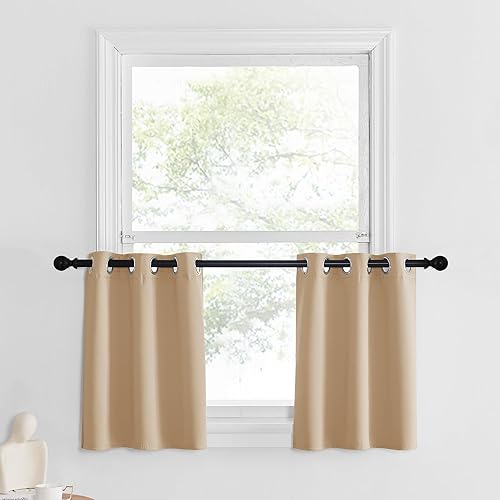 Miniatura 225 de NICETOWN Cortinas Opacas para Ventana de Guardería - Tratamiento de Ventana con Parte Superior de Ojales, Paneles de Cortinas Opacas (Verde Biscotti