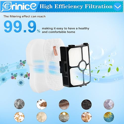 Miniatura 4 de Filtro de repuesto HZ4002 para Shark HZ3002 HZ3000 Stratos Ultralight con cable de aspiración de palo, piezas de repuesto, 2 HEPA y 4 filtros de