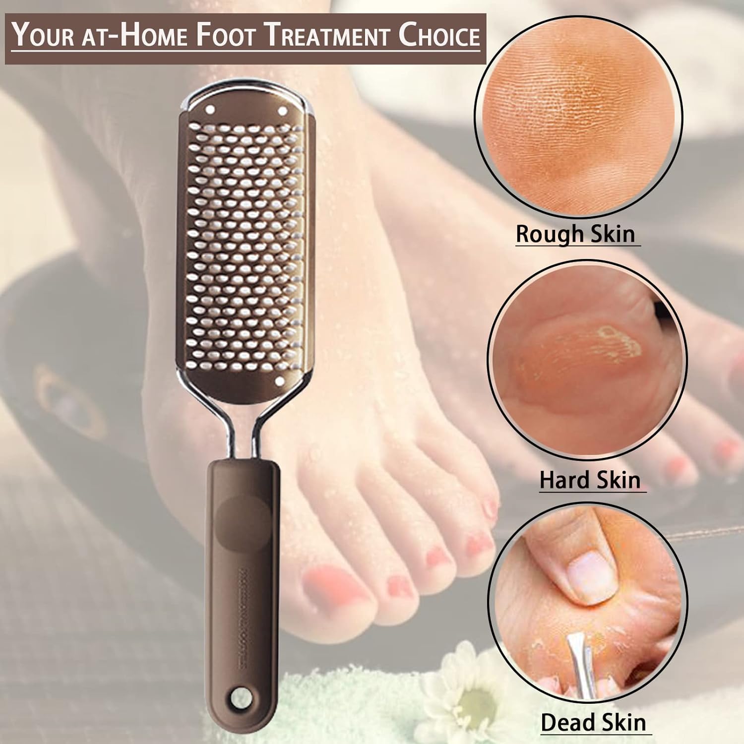 Foot Files for Hard Skin，Foot Scraper Hard Skin Remover Foot，Foot