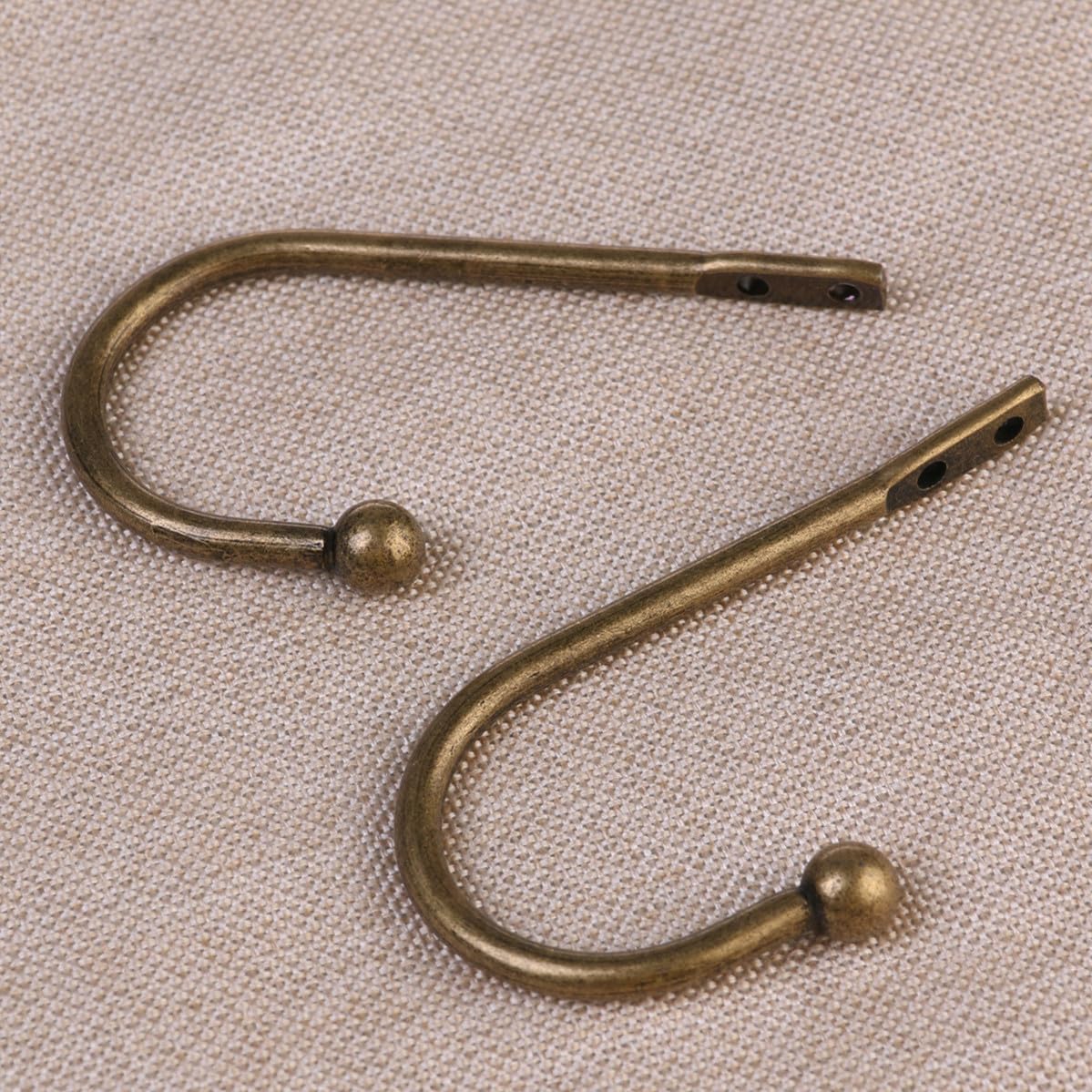 2pcs Wall Mounted Single Hanging Hooks Iron Coat Hanger Pair
