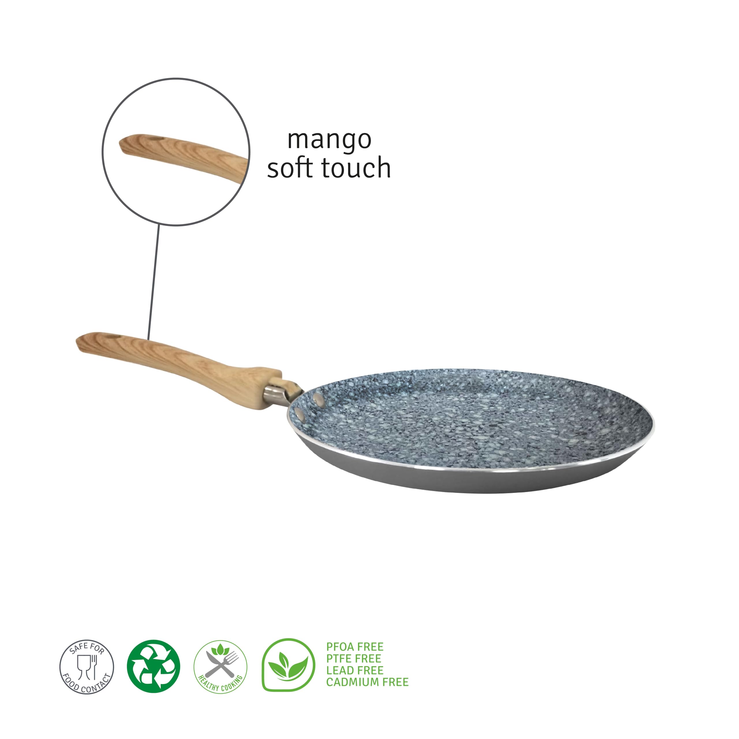 HUDSON Nonstick Grey Cake Pan 3.7 Qt Cookware, Dishwasher Safe