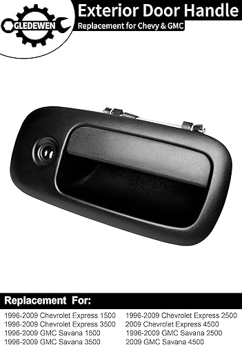 Miniatura 2 de Manija de puerta exterior, compatible con Chevy Express 1996-2009, GMC Savana 1500 2500 3500 4500 Van, lado del pasajero delantero derecho con