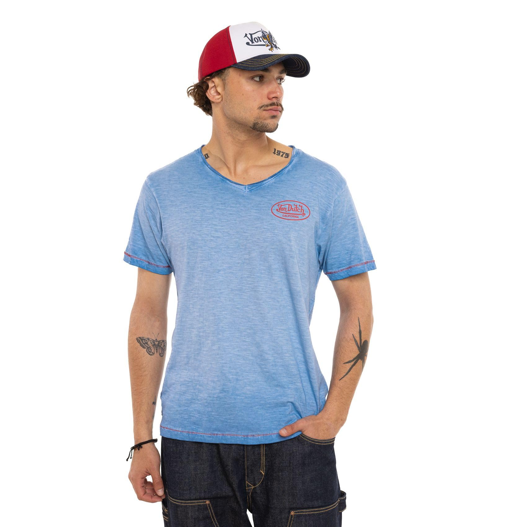 Tee shirt homme 100% coton piston de coupe regular fit