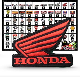 汎用 ホンダ HONDA ウィング レッド アイロン 刺繍 アップリケ レーシング ワッペン 9 用