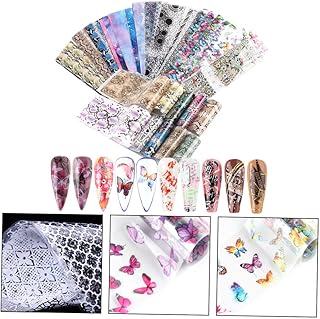 FOMIYES 100pcs Nail Star Paper Popular Stickers Nail Stickers for Nail Art Nail Gel Nail Foil Stickers Colored Stickers Toenail Stickers Starry Sky Nail Art Colorful Nail Stickers Lace Set
