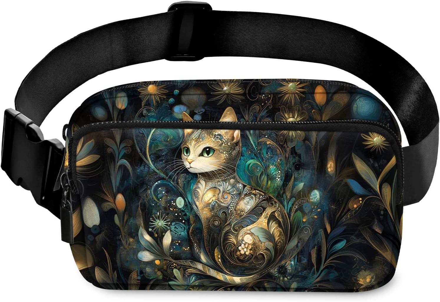Cat Fanny Pack for Women Casual Belt Bag Waterproof Waist Bags for Travel Hiking Sports