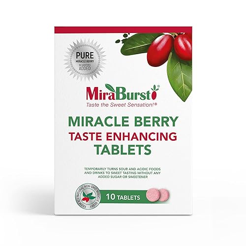 MiraBurst Miracle Berry Tablets  Reduce los antojos de azúcar  Se vuelve agria ácida o ácida alimentos y bebidas dulces producida a partir de polvo