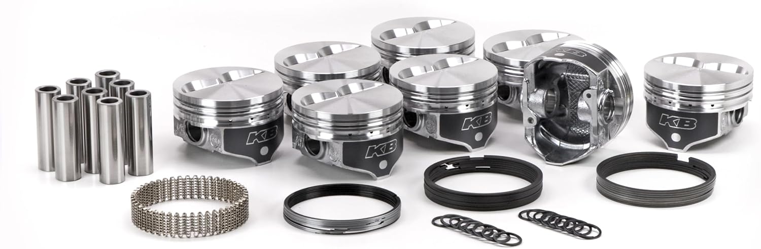 KB PERFORMANCE PISTONSKB Piston and Rings, Hypereutectic, 4.040 in Bore, 5/64 x 5/64 x 3/16 in Ring Grooves, Minus 7.00 cc