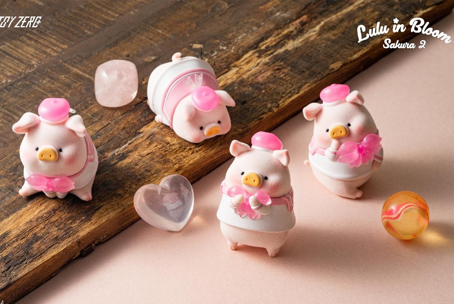 Lulu The Piggy Pig in Bloom Sakura Series Blind Box Figures Home dector 6PCs Figurine Ornament
