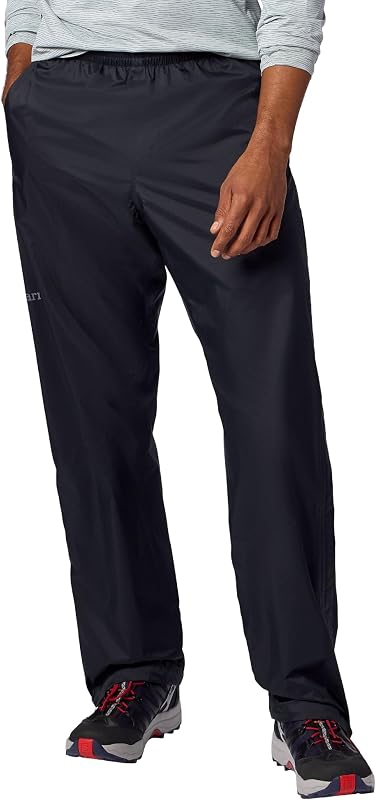 MARMOT Men's PreCip Evo Full Zip Rain Pant, Black, Medium