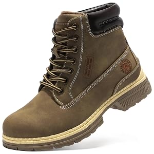 ANJOUFEMME Combat Work Hiking Boots for Women - Ladies Casual Waterproof Outdoor Boots Walking Hiking Shoes Backpacking Boots