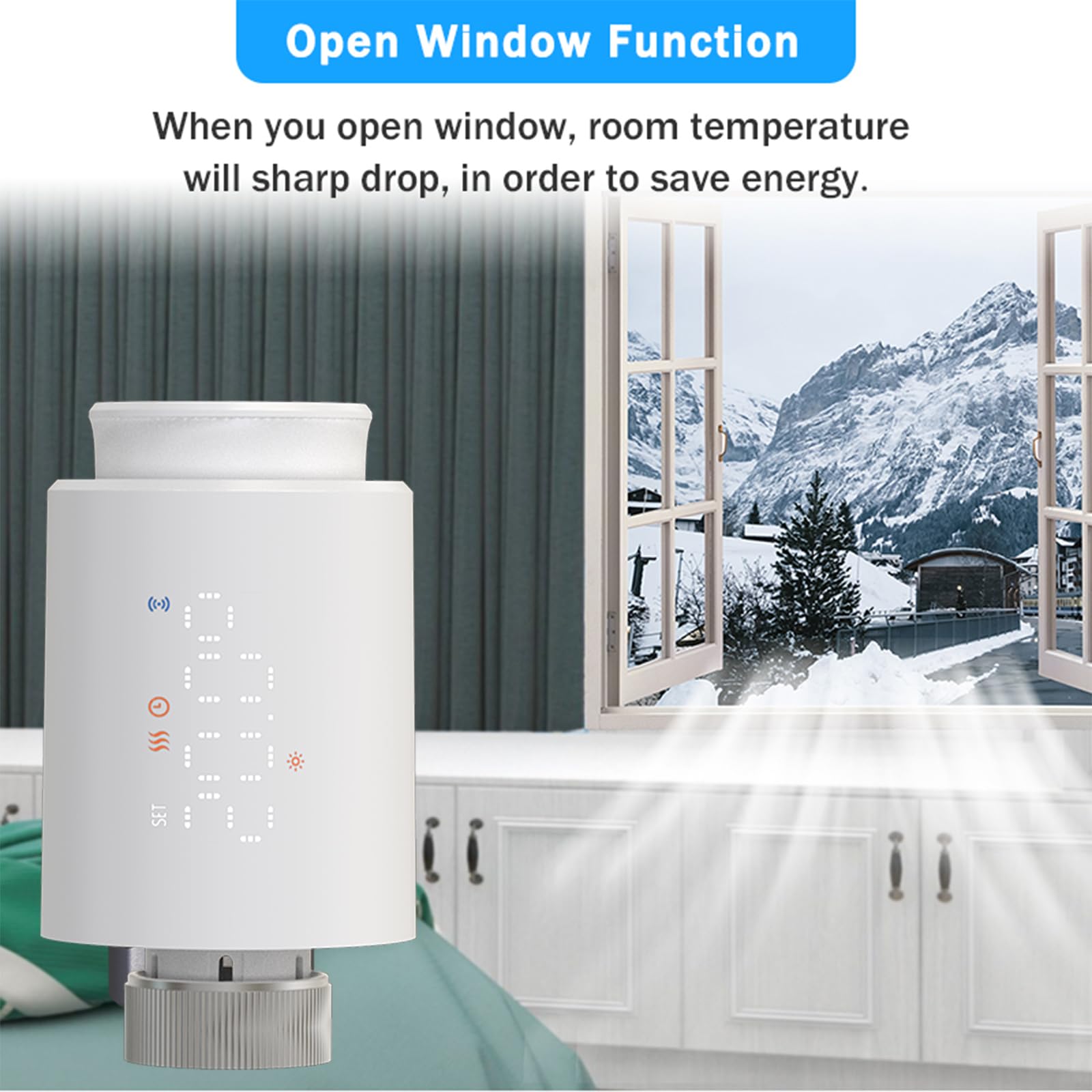 Zawór grzejnika termostatu LED Zigbee, eTRV, sterowanie aplikacją Smart Life, sterowanie głosem z alexa googolehome