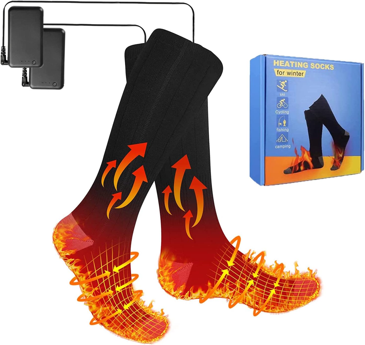 Heated Socks for Men Rechargeable Women Electric Battery