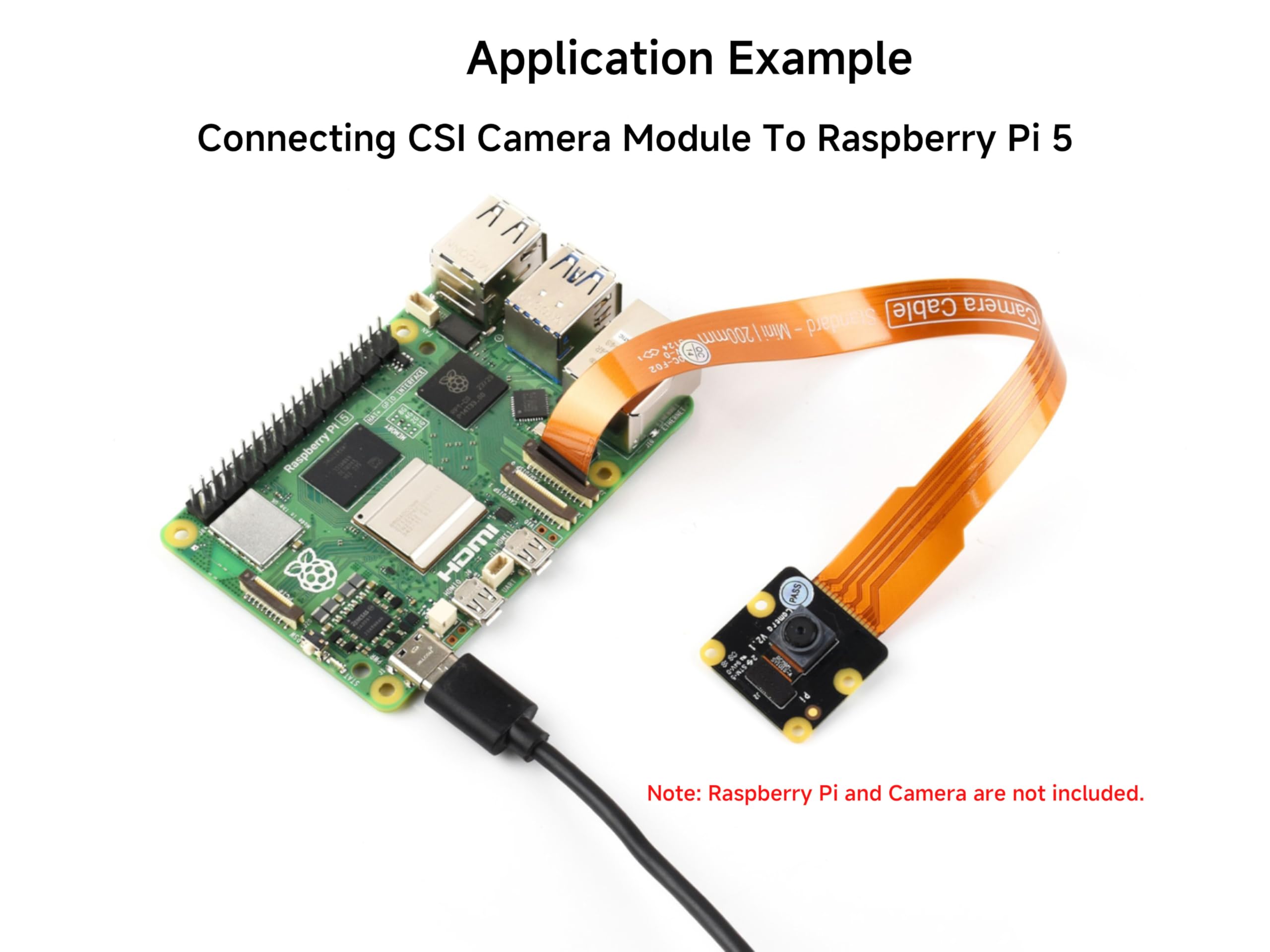 Raspberry Pi HQ Camera + CSIケーブルセット500mm Amazon.com: Wonrabai Official CSI FPC Flexible Cable Compatible