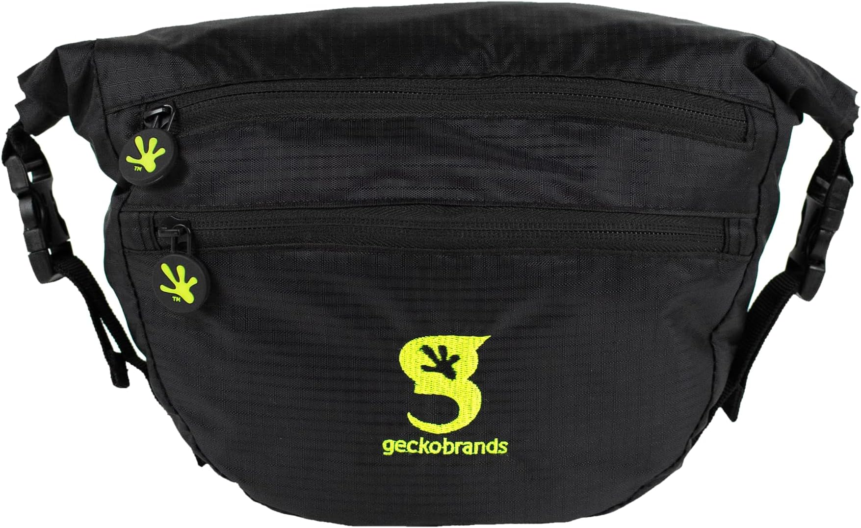 geckobrands Waterproof Lightweight Dry Bag Waist Pouch with Adjustable Strap | for Beach, Swimming, Boating, Fishing, Hiking, and Dual Zipper Pockets for Sports, Workouts, Travel, Running, Casual Use