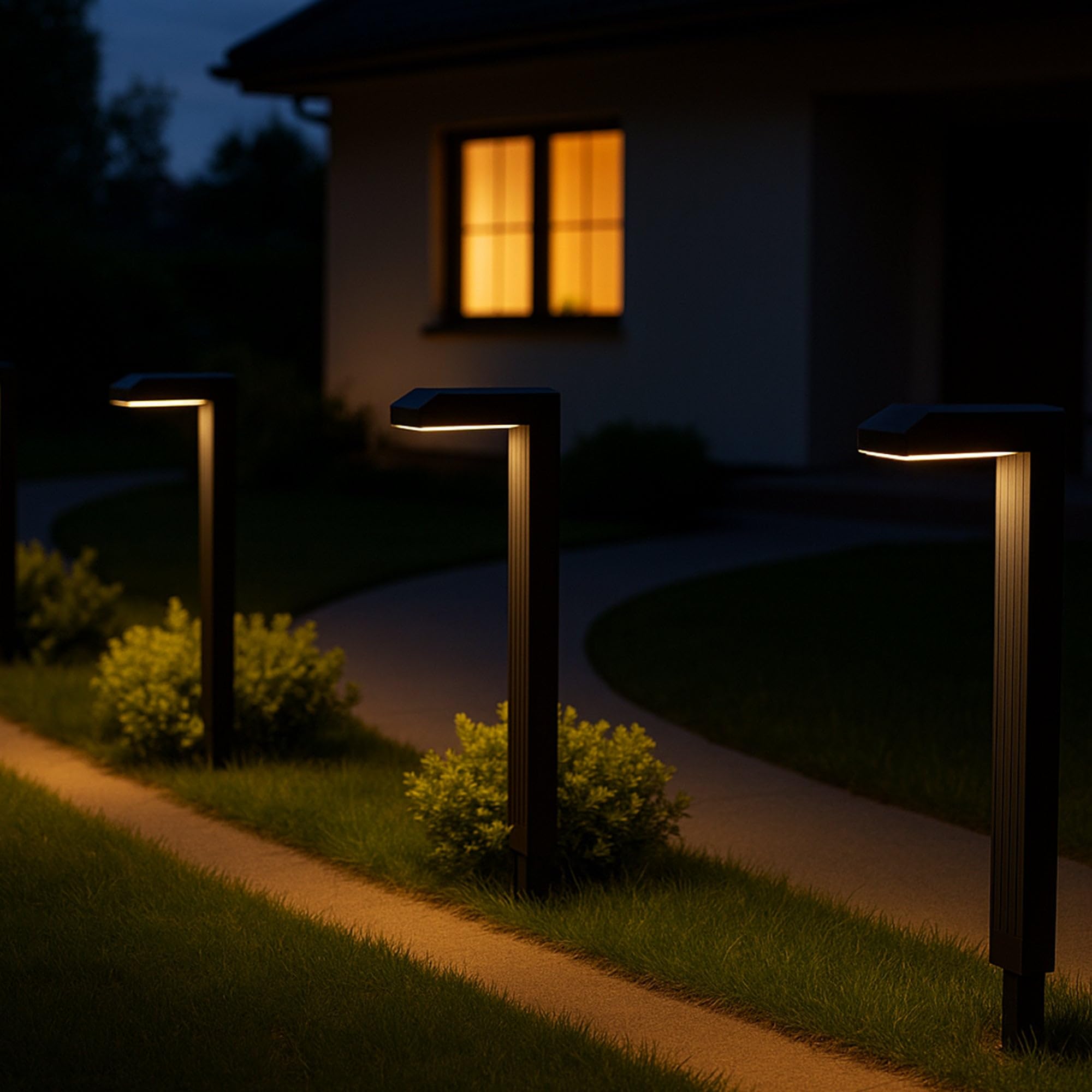 Lumisky 4 Stück Solarleuchten zum Aufstecken LED Warmweiß/Kaltweiß 4 x Torly Höhe 40 cm