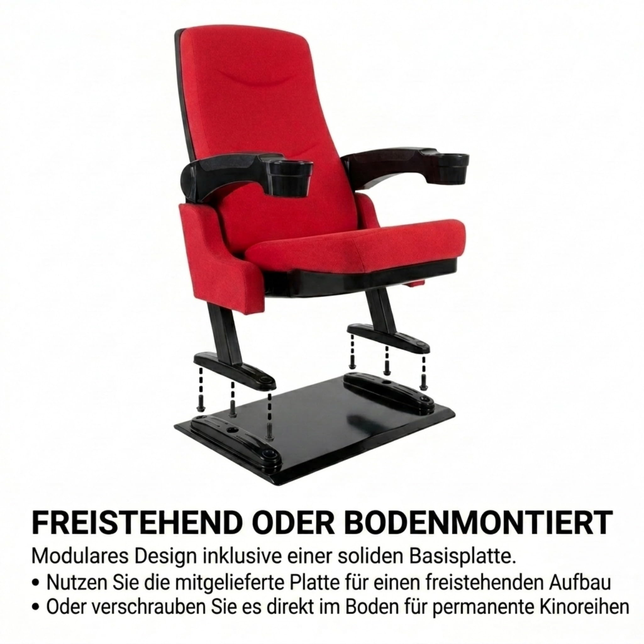 Stagecaptain CS-600R Movieking Poltrona cinema, rosso