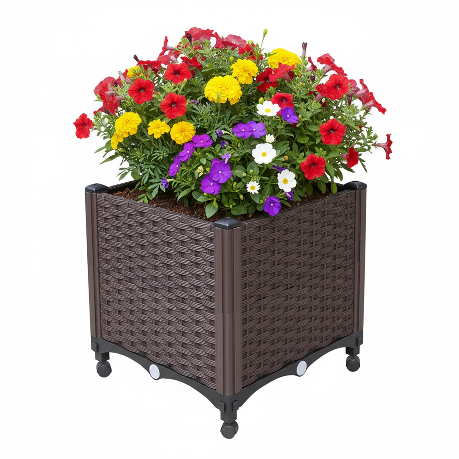 Jardinière extérieure avec drainage et lit de jardin surélevé modulaire à pieds