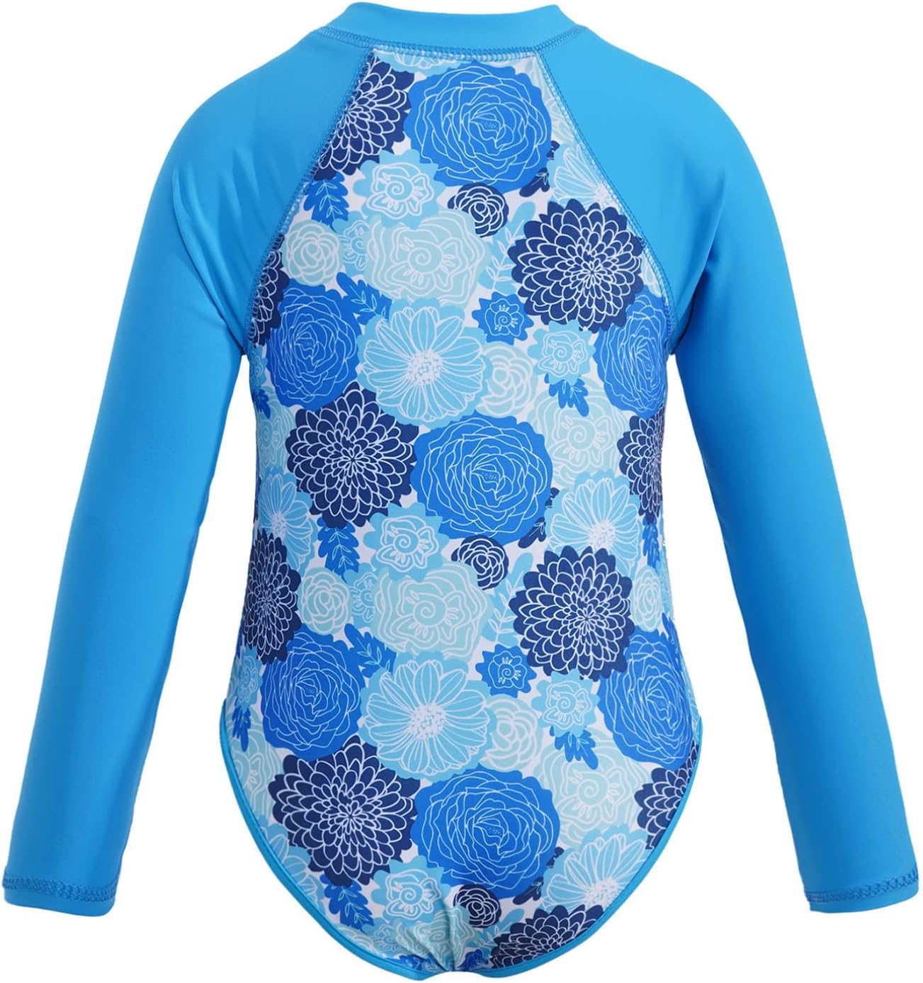 iiniim Baby Girls Rash Guard Long Sleeve Swimsuit Zipper UPF 50+ Sun Protection One Piece Swimwear Romper