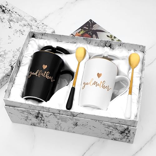 Miniatura 7 de YHRJWN Regalo de Propuesta para Padrinos, Taza de Café para Madrina y Padrino, Regalos de los Ahijados para los Padrinos, Regalos para Padrinos para