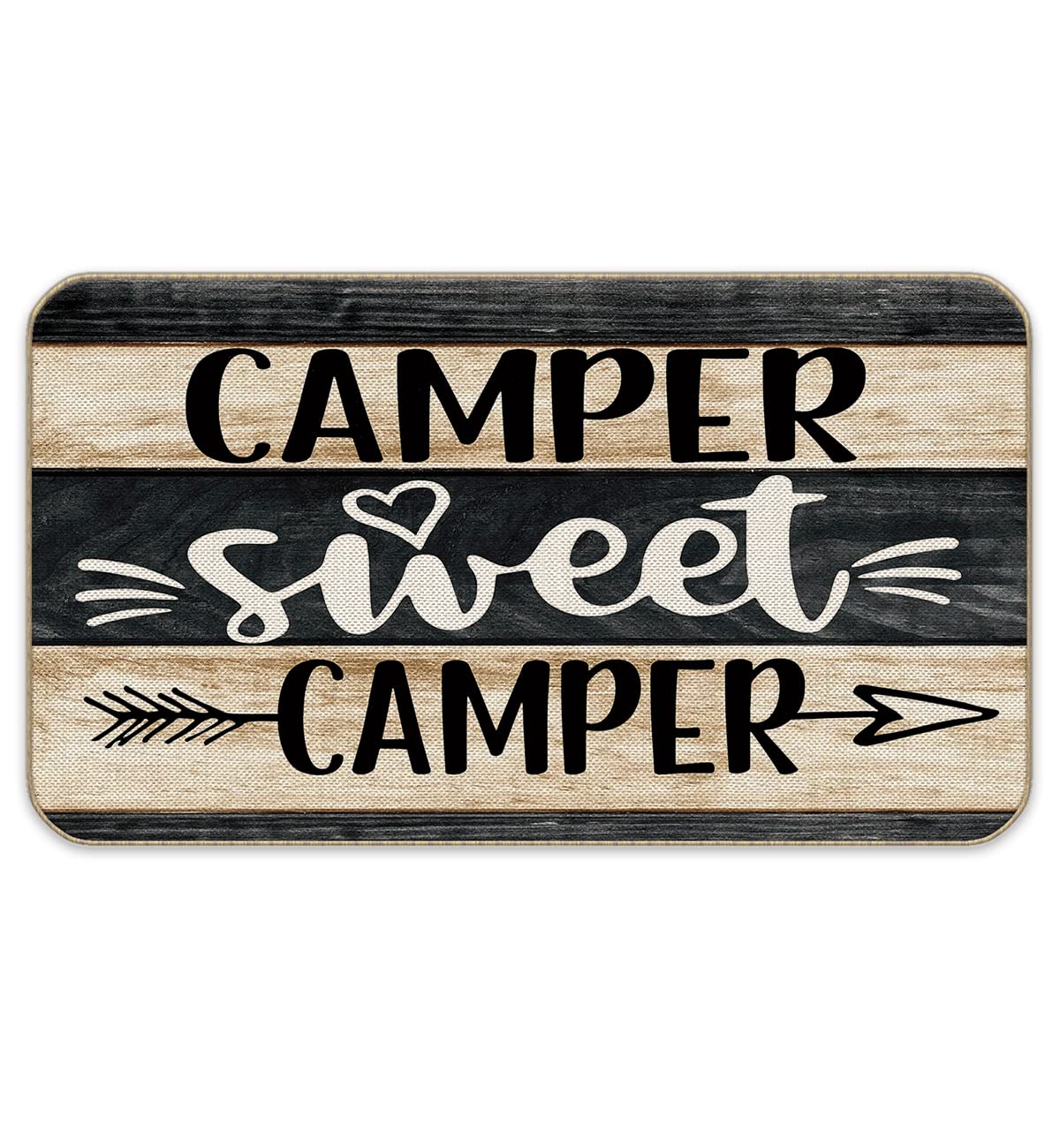 Nogrit Camping Trailer Door Mat, RV Decor, Gifts for Campers & Travelers - 17x30