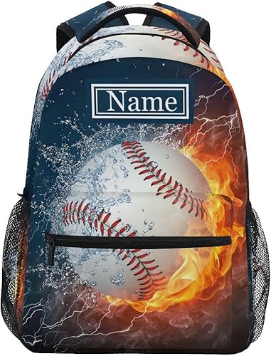 Blueangle Mochila de viaje con estampado de panda de dibujos animados lindo para la escuela resistente al agua Bookbag, Béisbol, Pequeño, Moderno