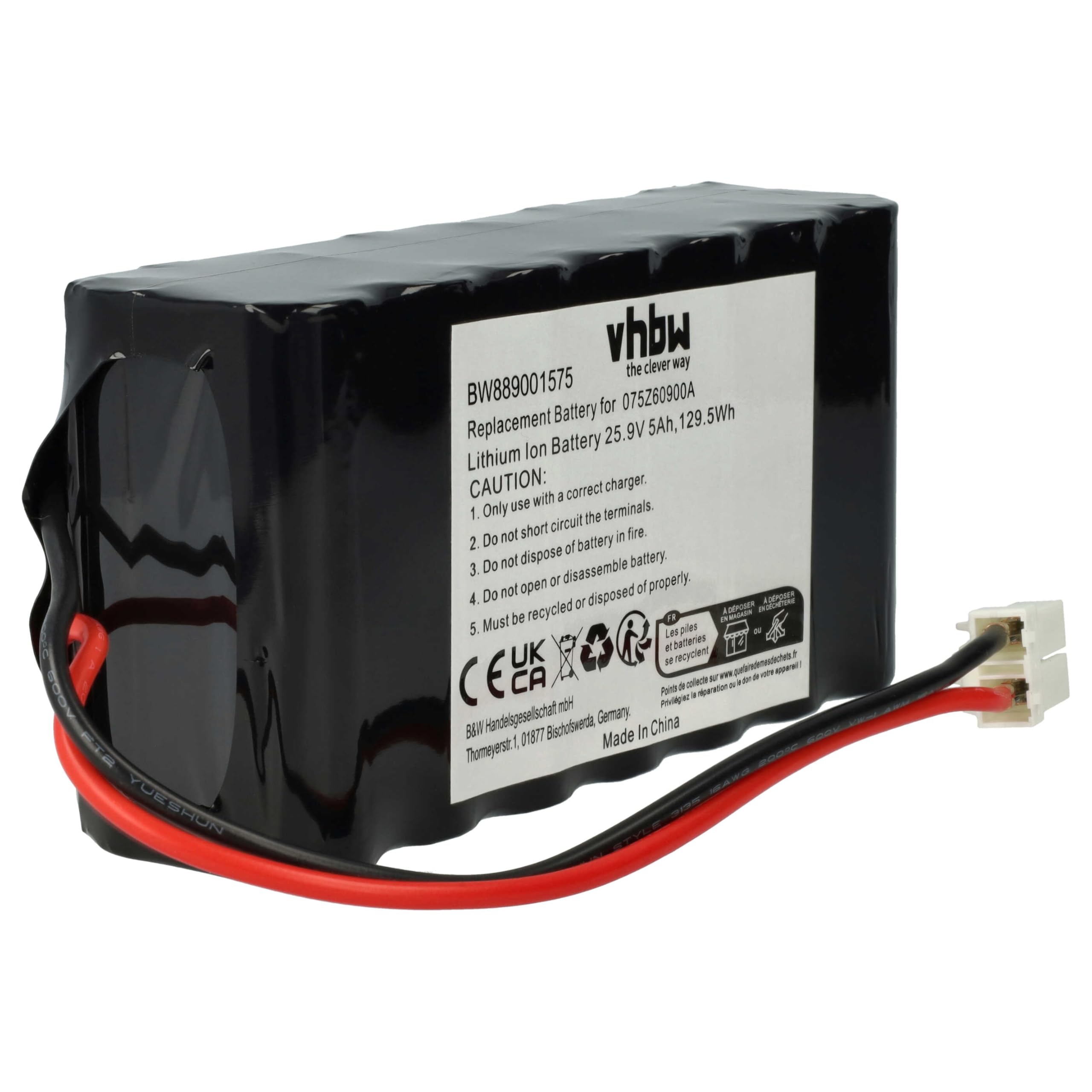 vhbw batteria compatibile con Ambrogio L25 Twenty 25 rasaerba 5000mAh, 25,9V, Li-Ion