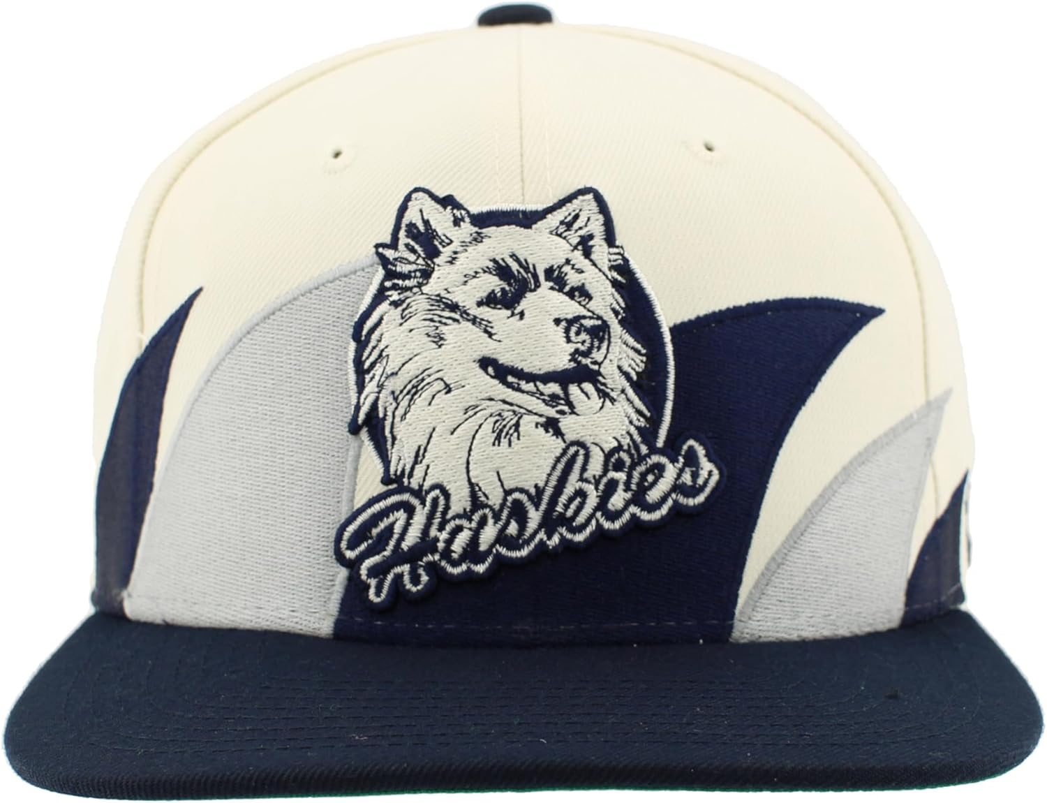 Connecticut Huskies NCAA Officially Licensed Hat Flat Snapback Z11 Retro Sharktooth - Image 2