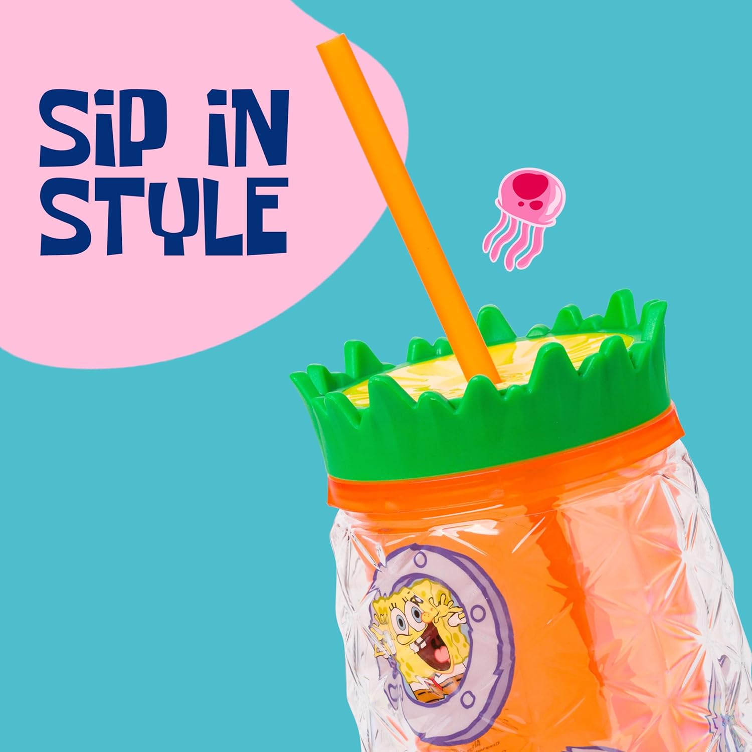 Silver Buffalo Spongebob Squarepants Gary Snail House in Bikini Bottom Pineapple Double Wall Tumbler, 16 Ounces - Image 4