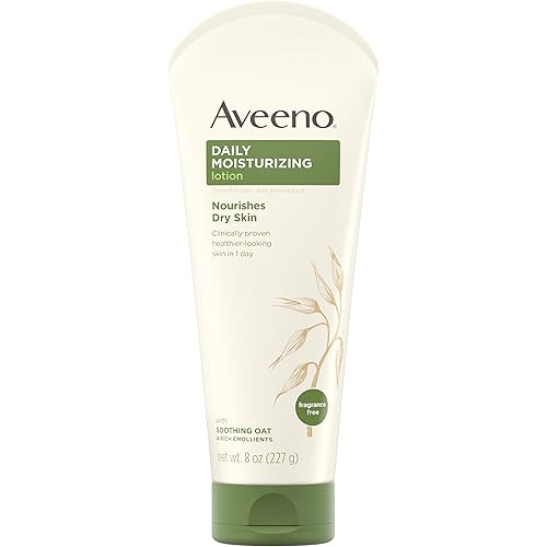 Aveeno Daily Moisturizing Body Lotion, Fragrance-Free, 8 Fl Oz
