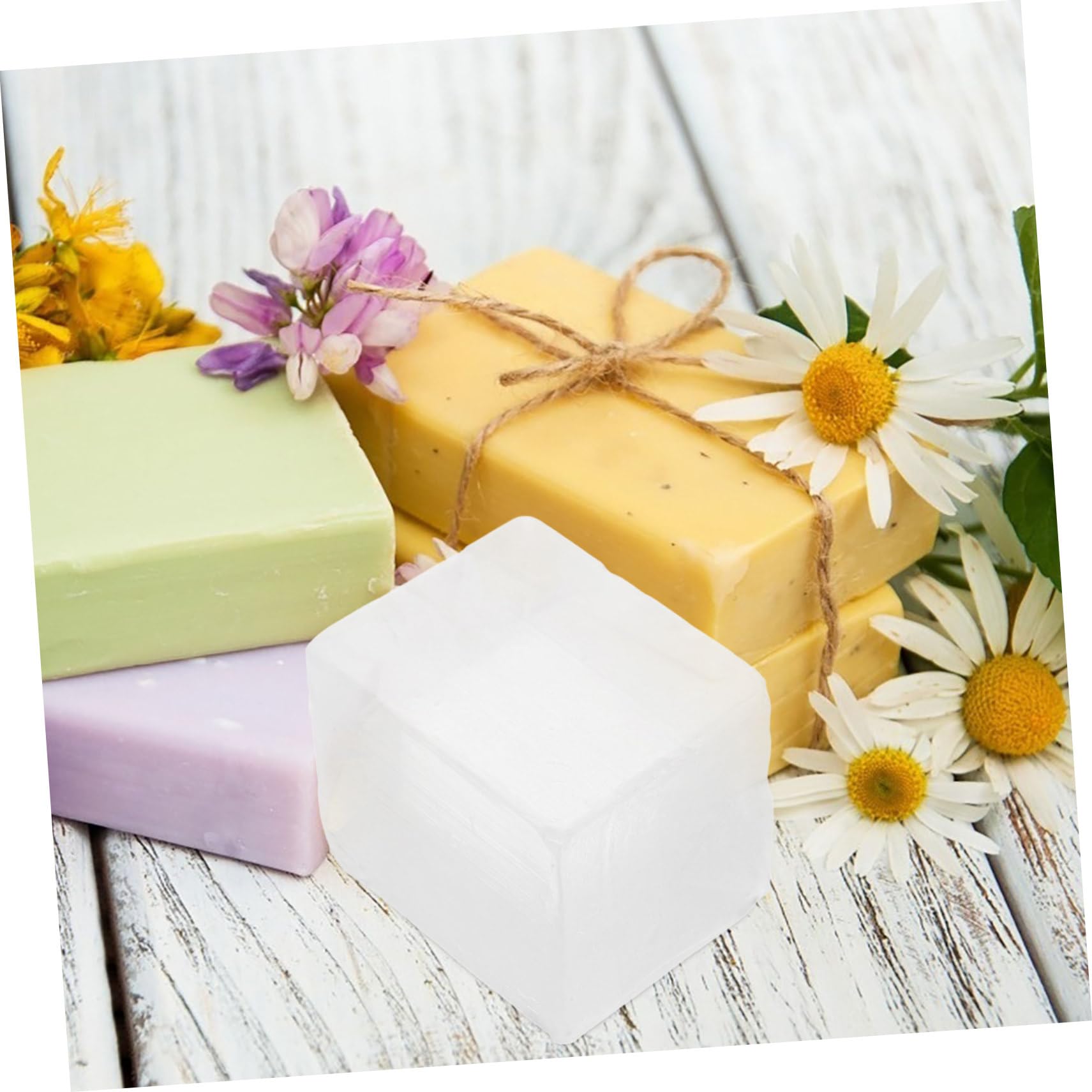 Base di Sapone Trasparente Aminoacida per Saponette Fai da Te | Base Fusibile, Produce Schiuma Ricca, Adatta a Doccia e Lavorazioni DIY