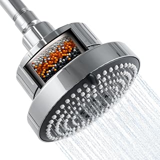 OFFO Filtered Shower Head, 20 Stage Shower Filter Head for Hard Water, 6 Modes High Pressure Shower Head with Filter for Remove Chlorine and Harmful, Chrome