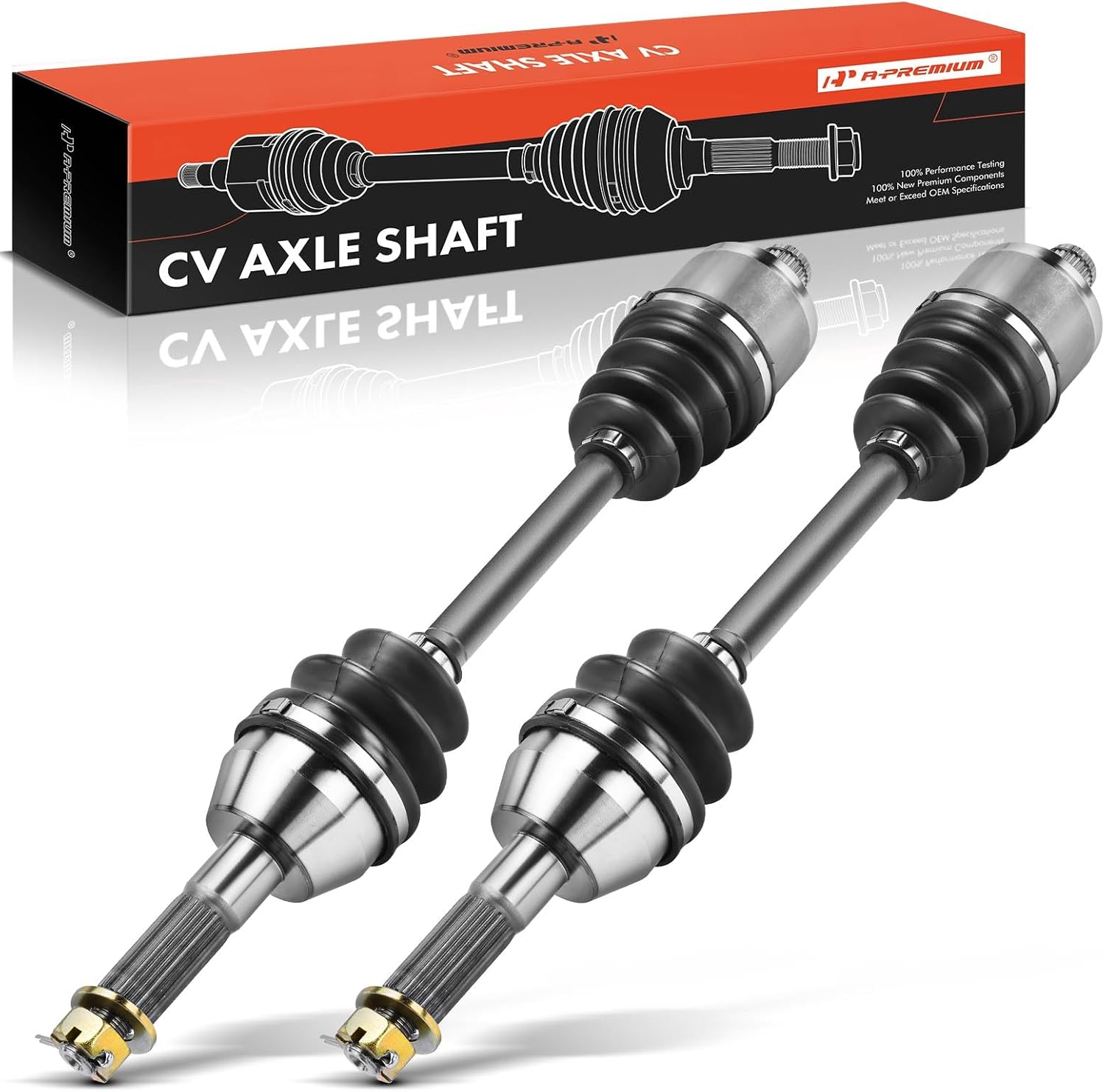 A-Premium Pair (2) Rear CV Axle Shaft Assembly Compatible with Polaris Sportsman 500 2008-2010, Sportsman 800 2008-2009, Sportsman X2 500/700/800, Driver and Passenger Side, Replace# 1332655, 1332346
