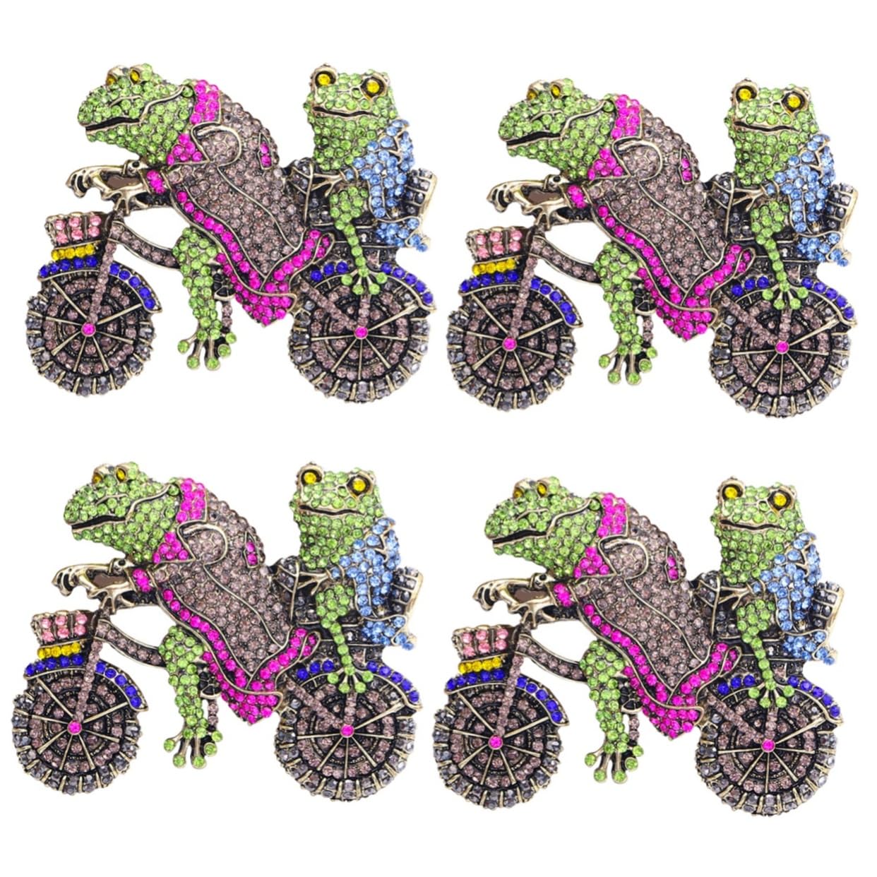 VALICLUD 2st Frosch Brosche Ästhetische Anstecknadel Damenbekleidungszubehör Retro-brosche Hutnadel Für Männer Broschen Und Anstecker Für Damen Frosch-stift Colorful Zink Legierung
