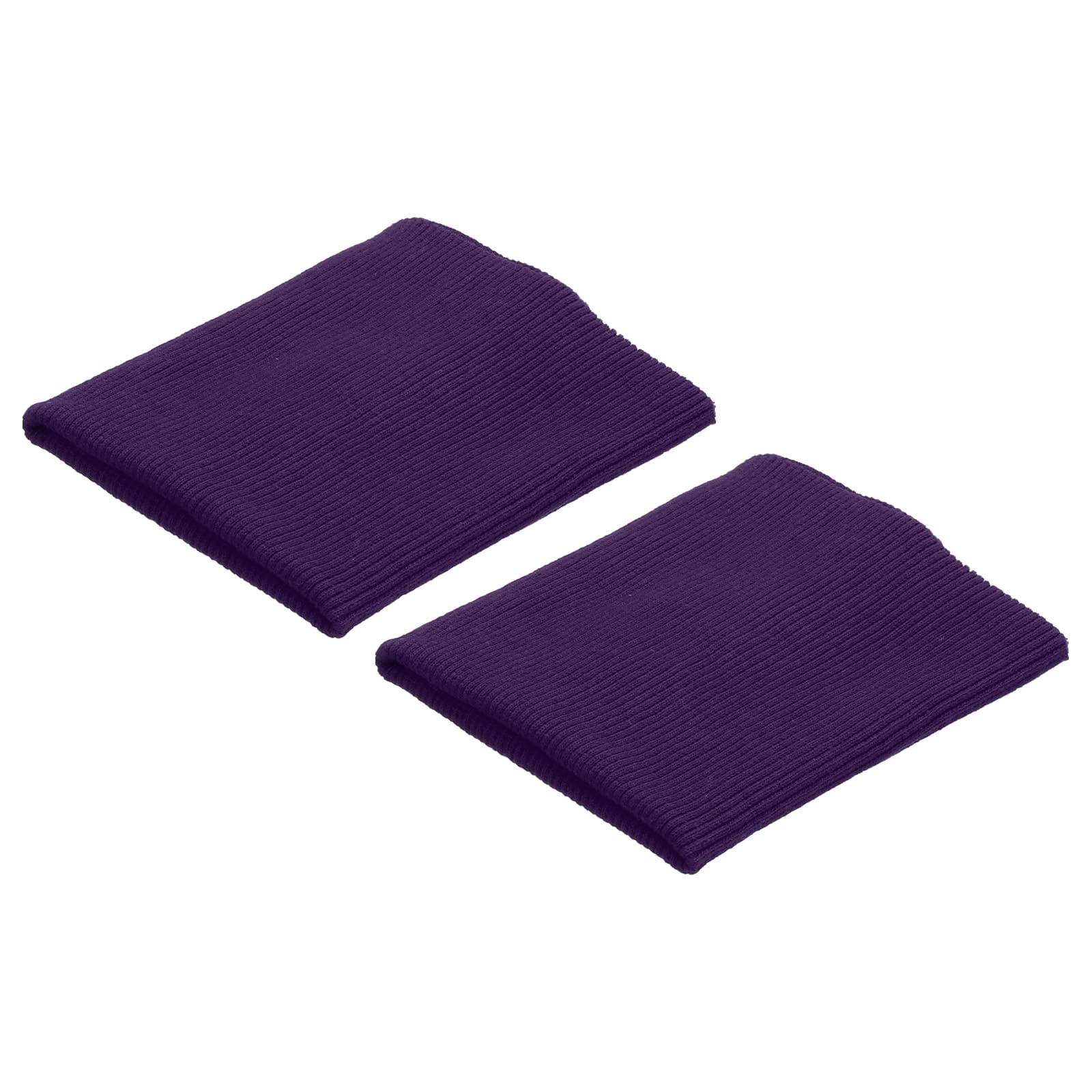 MECCANIXITY Elastic Cuffs Ribbed Trims 4"x3.5" Cotton 1 Pair Dark Purple