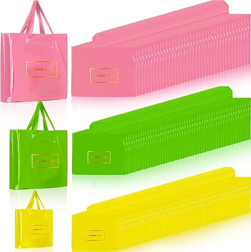 Miniatura 9 de Teling 200 piezas de bolsas de plástico de agradecimiento al por mayor, bolsas de mercancía para bodas y negocios, 9 x 12 pulg, 12 x 15 pulg, 15 x