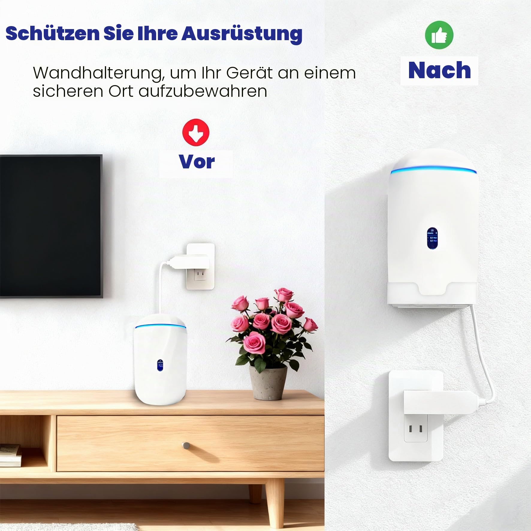 Ubiquiti UniFi Dream Router-Wandhalterung, funktioniert mit der neuen Unifi Dream 7 (UDR7) Halterung, stabile Metall-Wandhalterung, kompatibel mit Ubiquiti UniFi Dream Machine UDR7 (Clean-1PACK, Weiß)