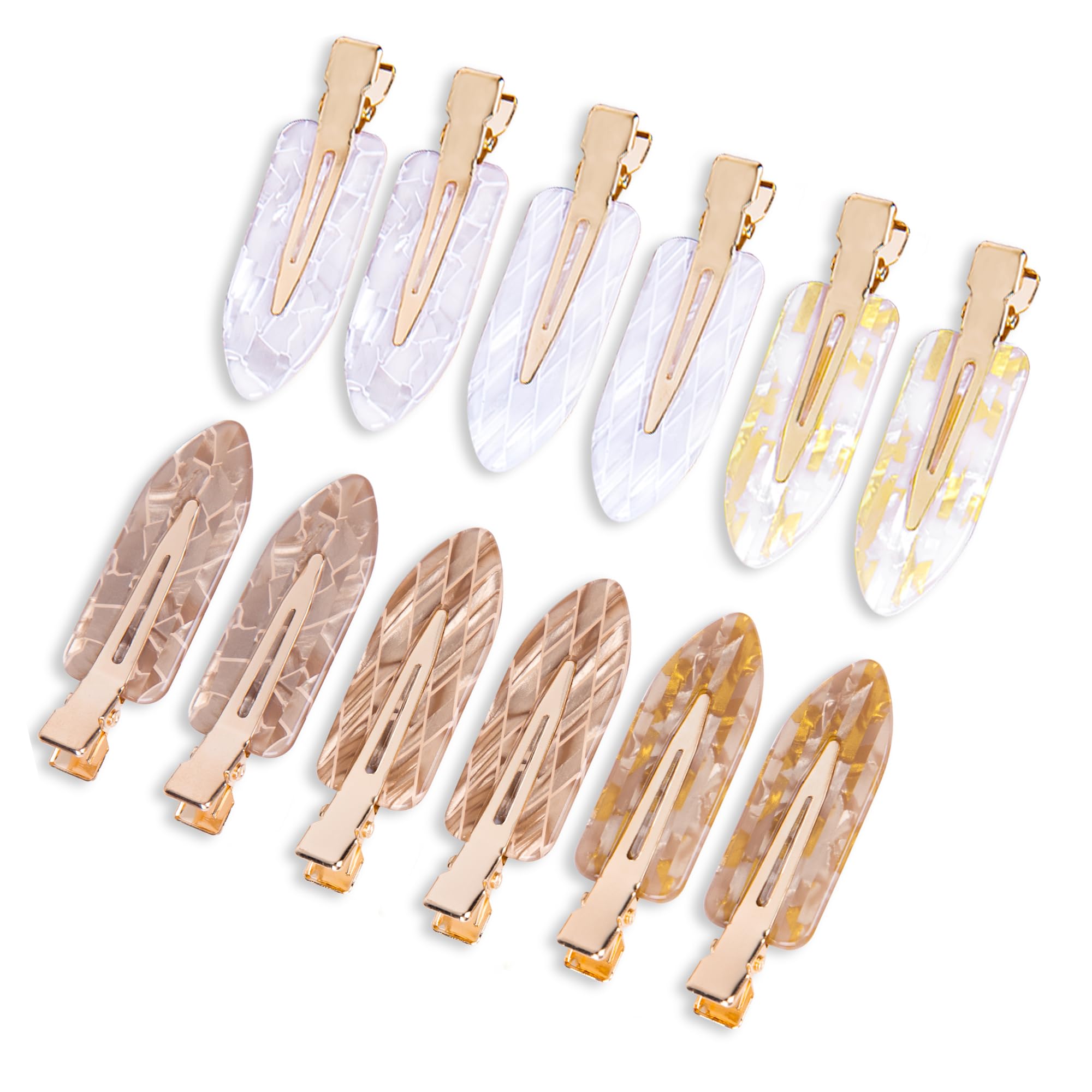 Fashion CC hair clips. Gold tone. 3 clips total from CC Beaute Line. Amazon.com : D 6 Pcs Creaseless Hair Clips No bend No Crease  main image 2
