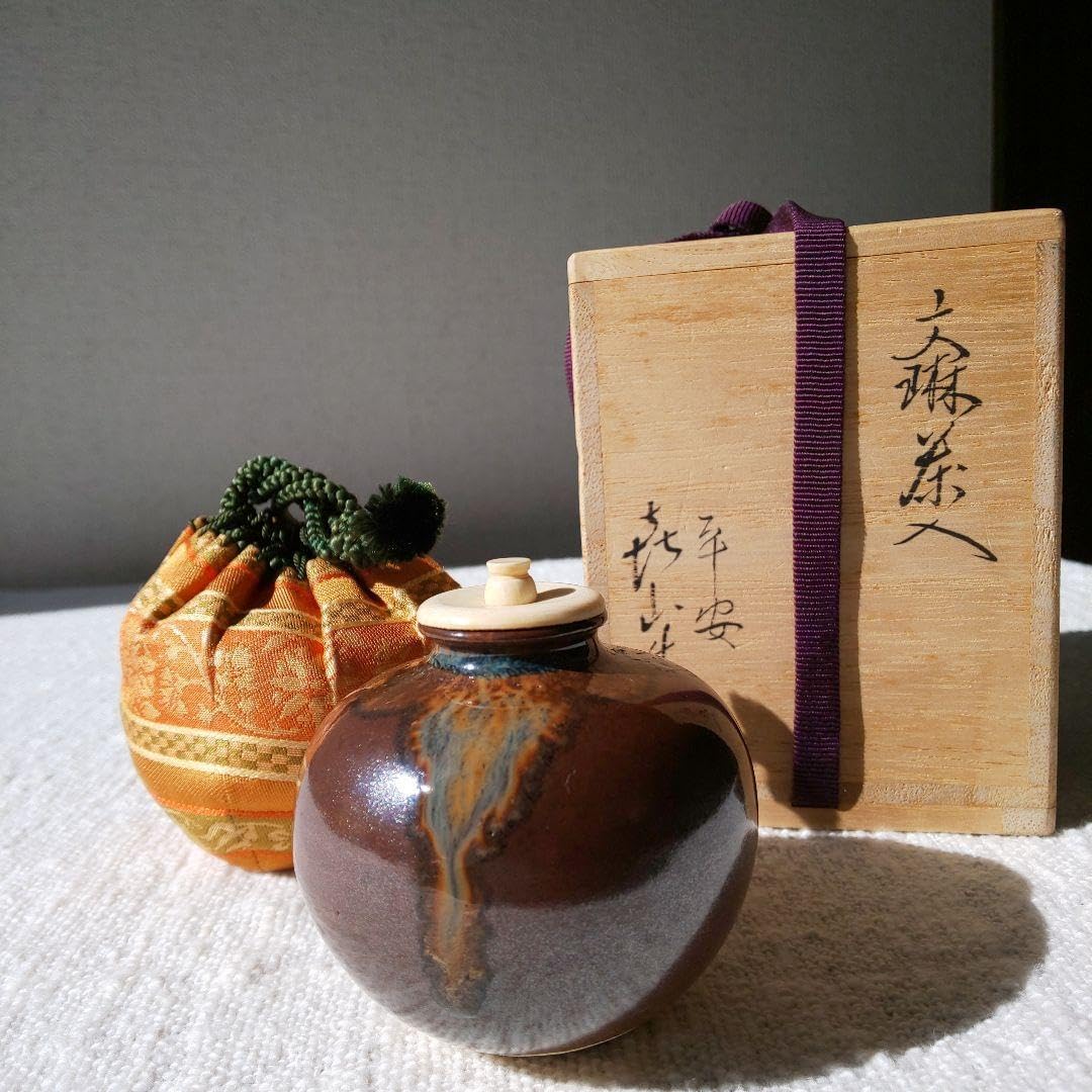 炭斗 唐物写籐組四方 竹朋斎 炉用 共箱 無傷栗山園オンライン通販部